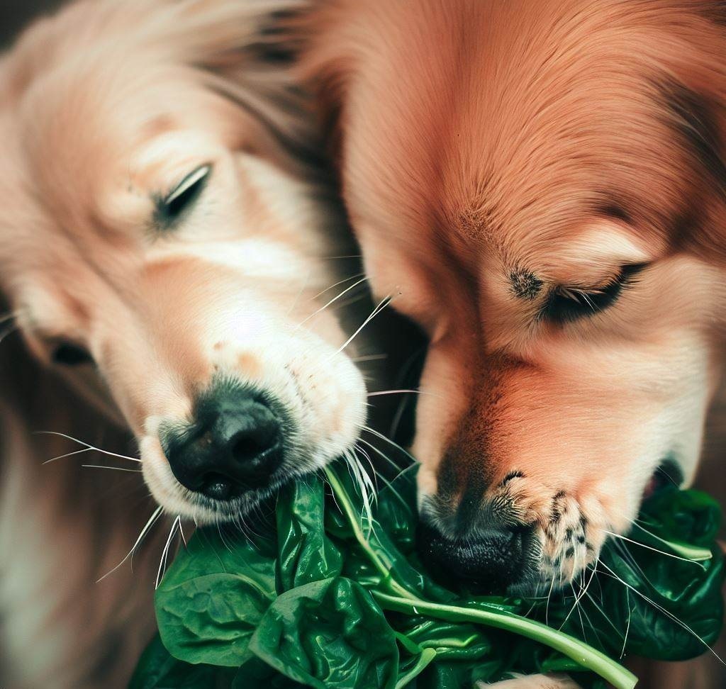 Is spinach safe for dogs to eat